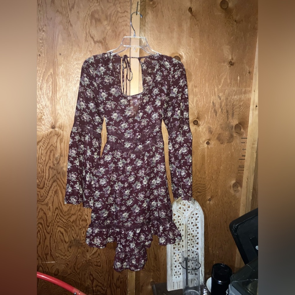 Band of Gypsies burgundy mini dress sz XL